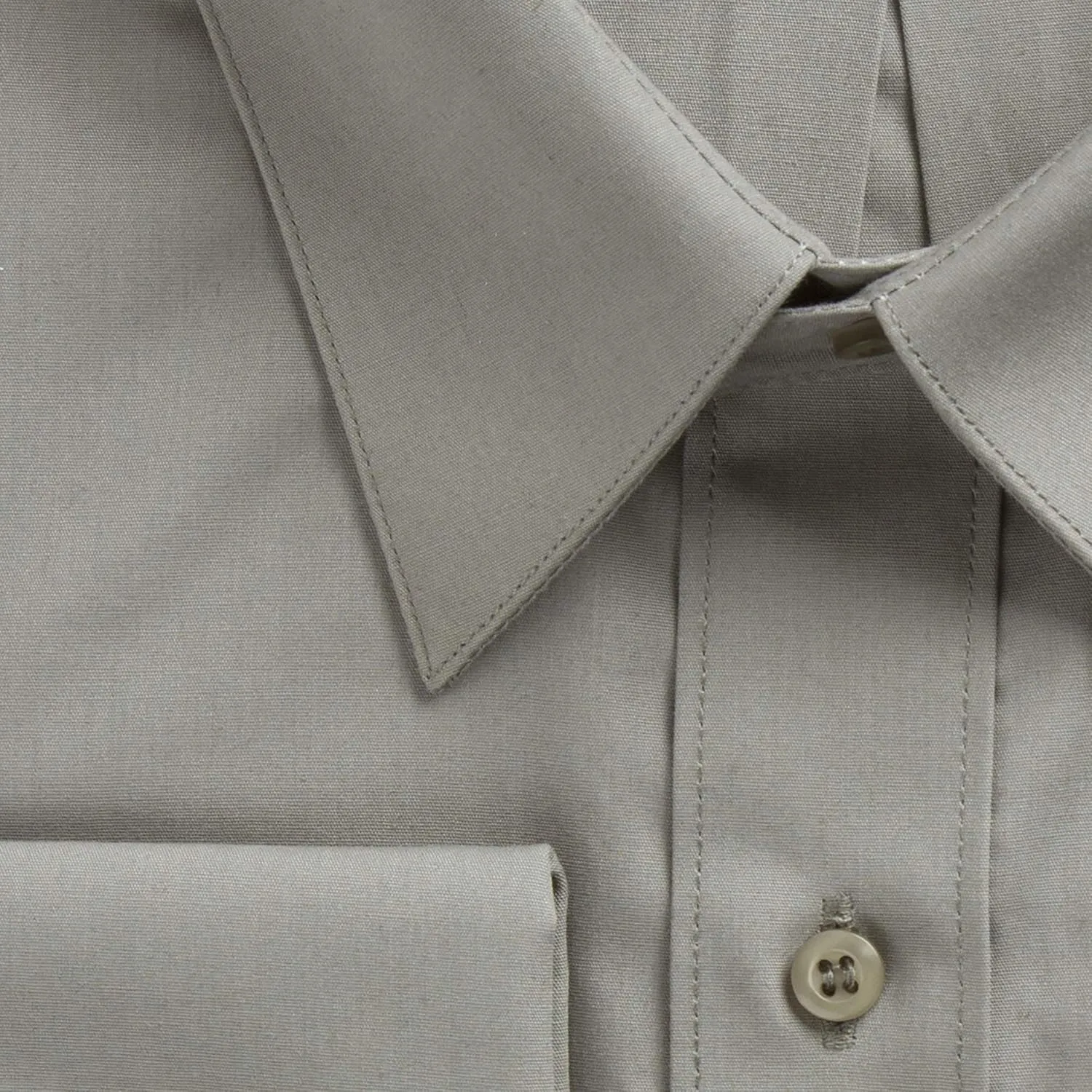 Men's Regular & Slim Fit French Cuff Solid Dress Shirt - Colors (Cufflink Included)