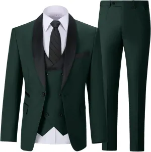 Mens Suit Slim Fit 3 Piece Suits for Wedding Formal Suit Jacket Vest Pants Set Business Casual Suits Prom Tuxedos