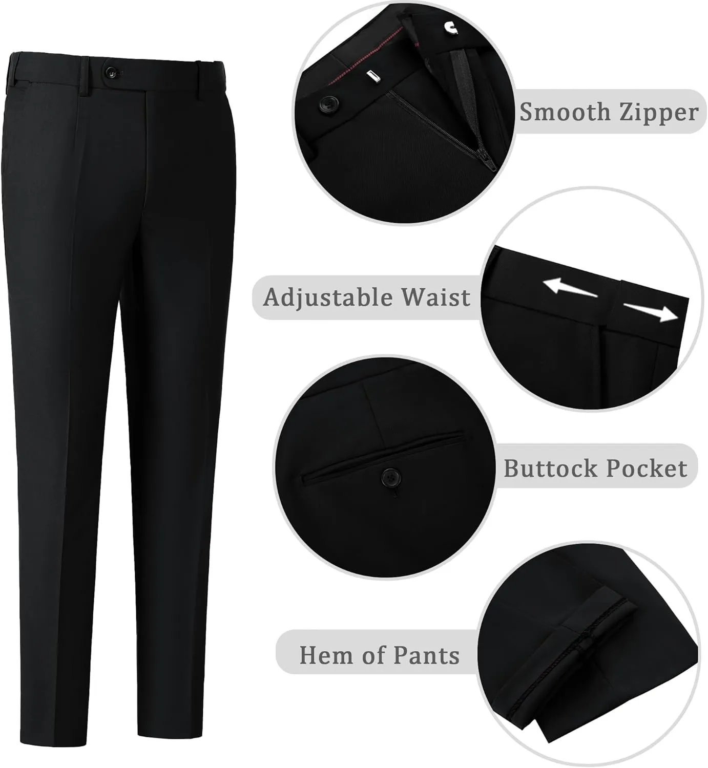 Mens Suit Slim Fit 3 Piece Suits for Wedding Formal Suit Jacket Vest Pants Set Business Casual Suits Prom Tuxedos