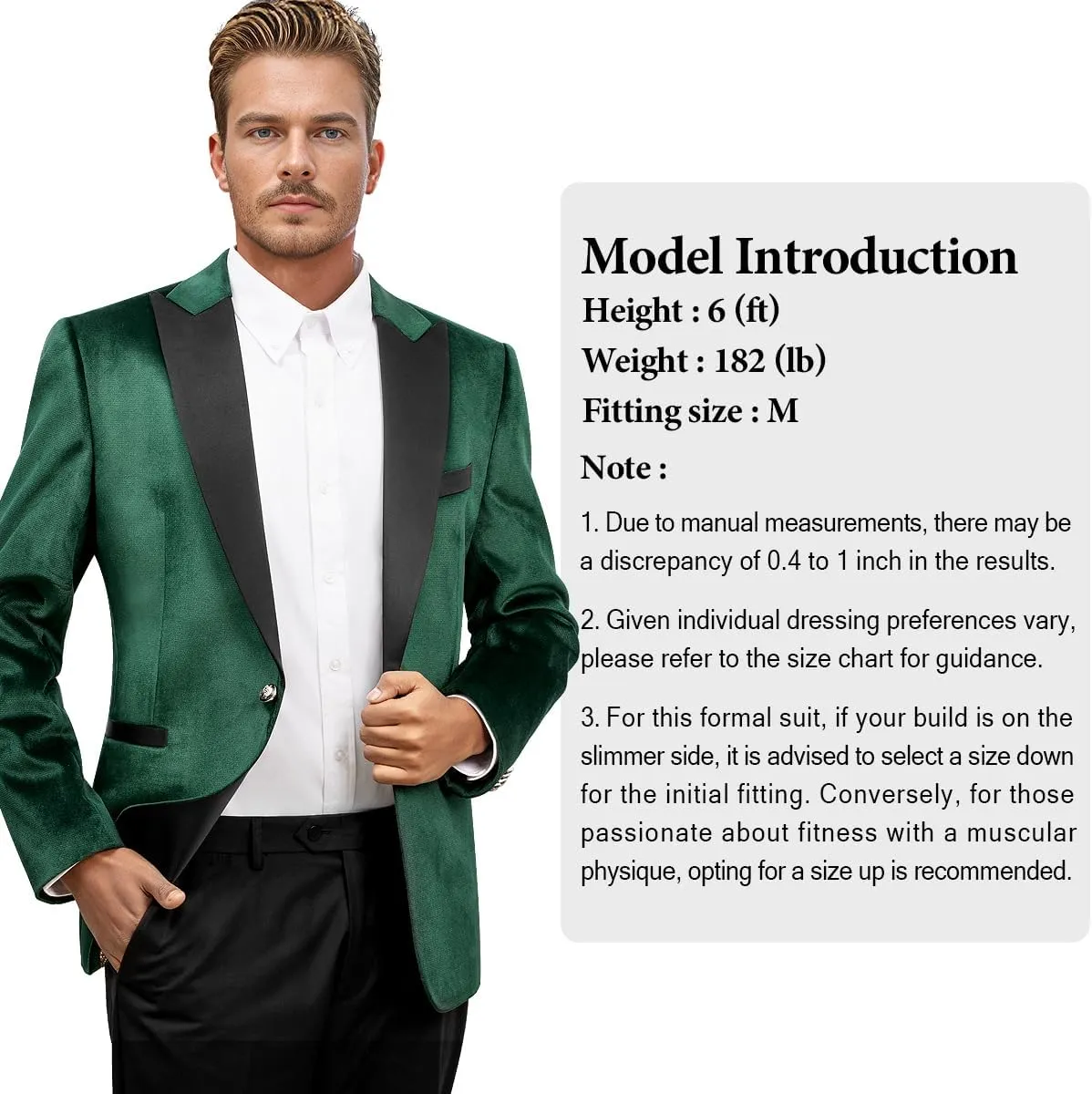 Men's Velvet Blazer One Button Casual Tuxedo for Men Blazer Lapel Prom Party Wedding Banquet