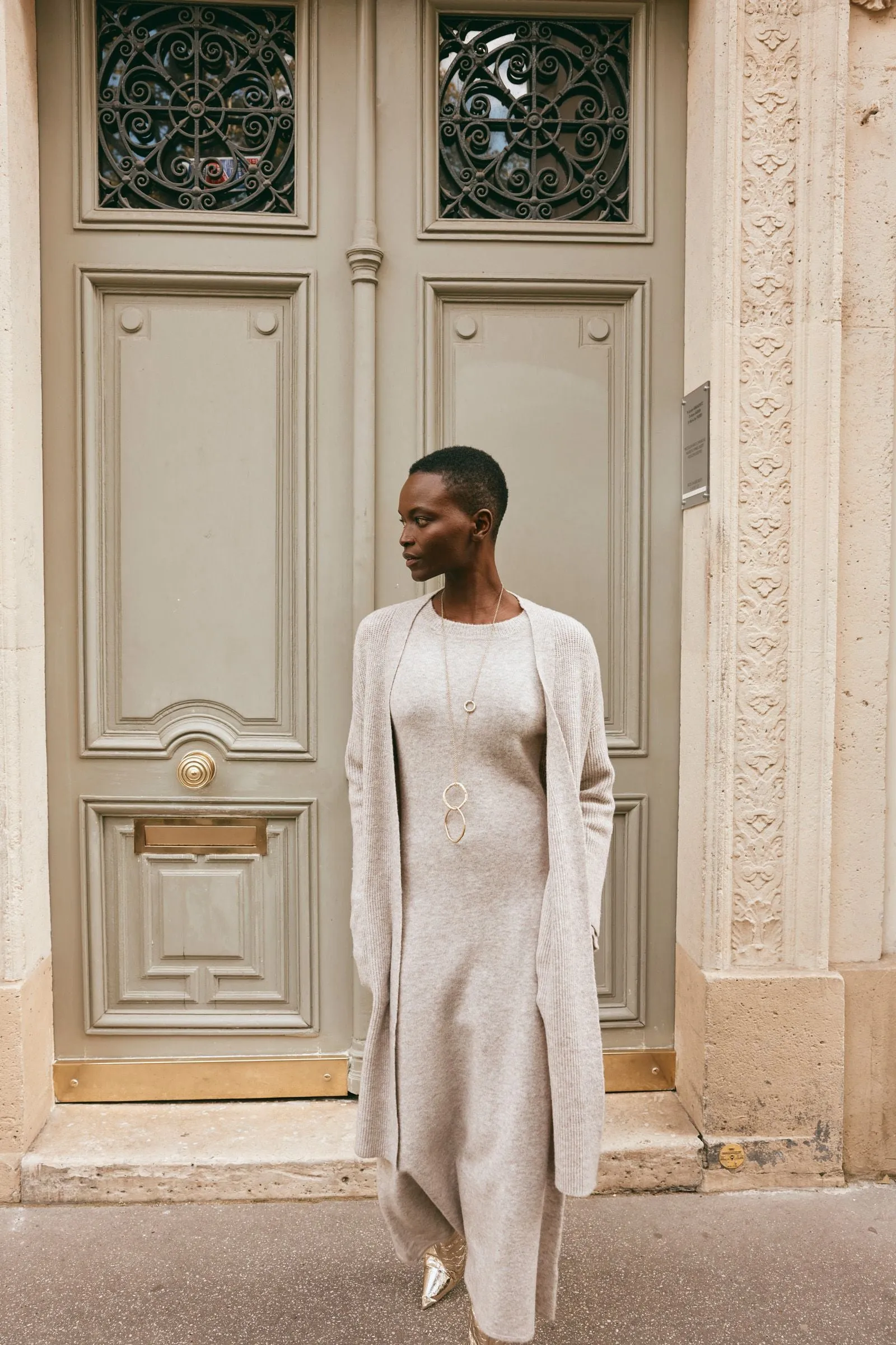 Merano Knit Dress - Flax
