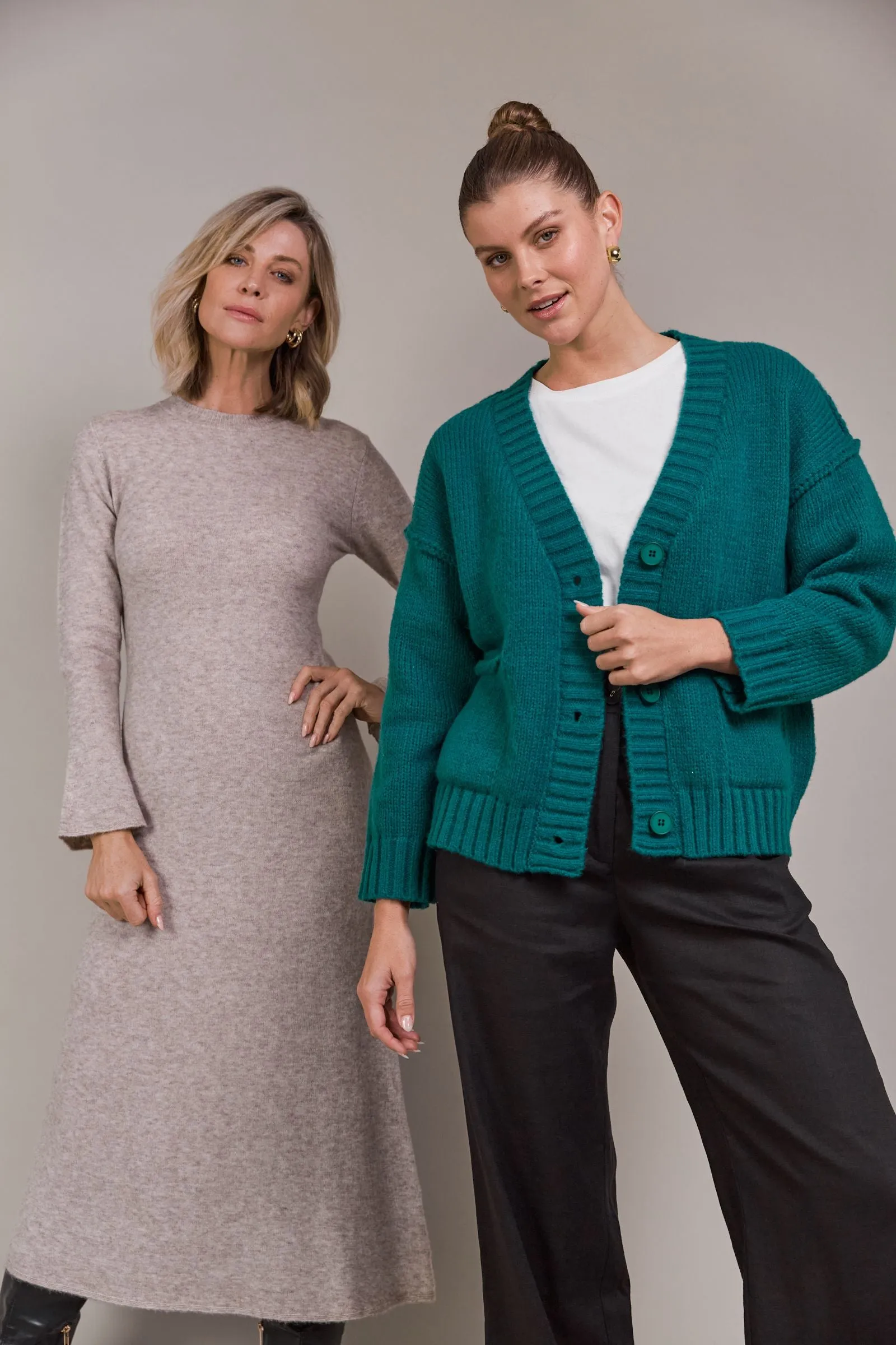 Merano Knit Dress - Flax