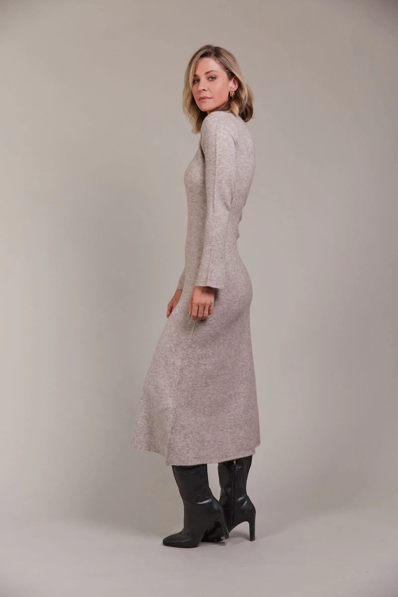 Merano Knit Dress - Flax