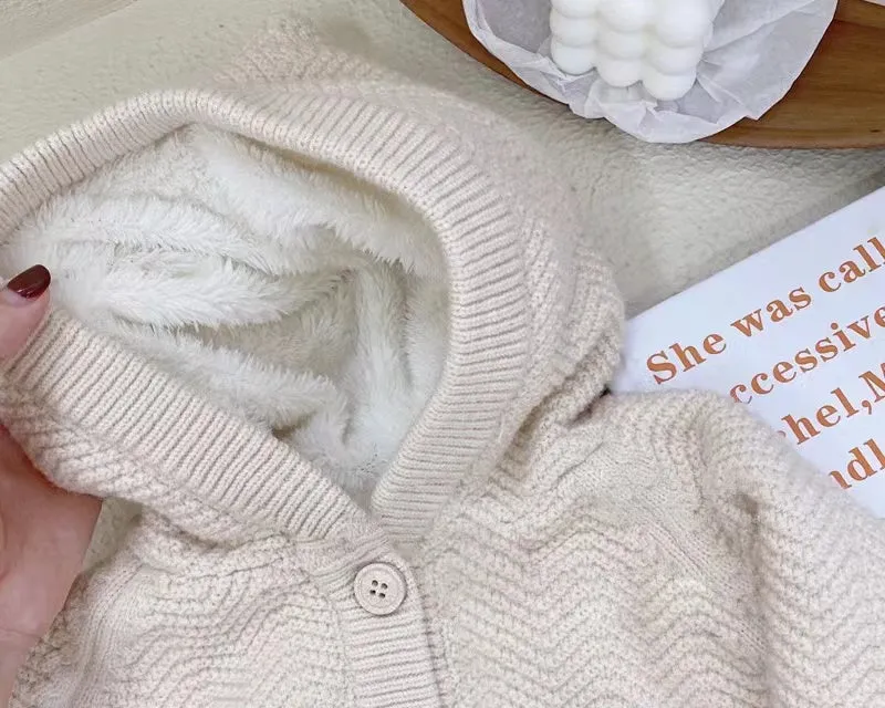 Mimi Fleece Lined Hooded Knit Cardigan