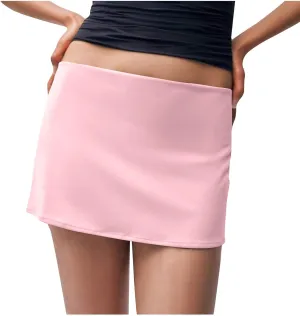 Mini Skirts for Women Low Waisted Stretch Summer Skorts Sexy Solid Color Soft Bodycon Skirt 2025 Fashion Skort