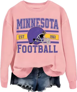 Minnesota Football Sweatshirt, Vikings Sweatshirt, Vikings Crewneck Sweatshirt, Minnesota Football Hoodie