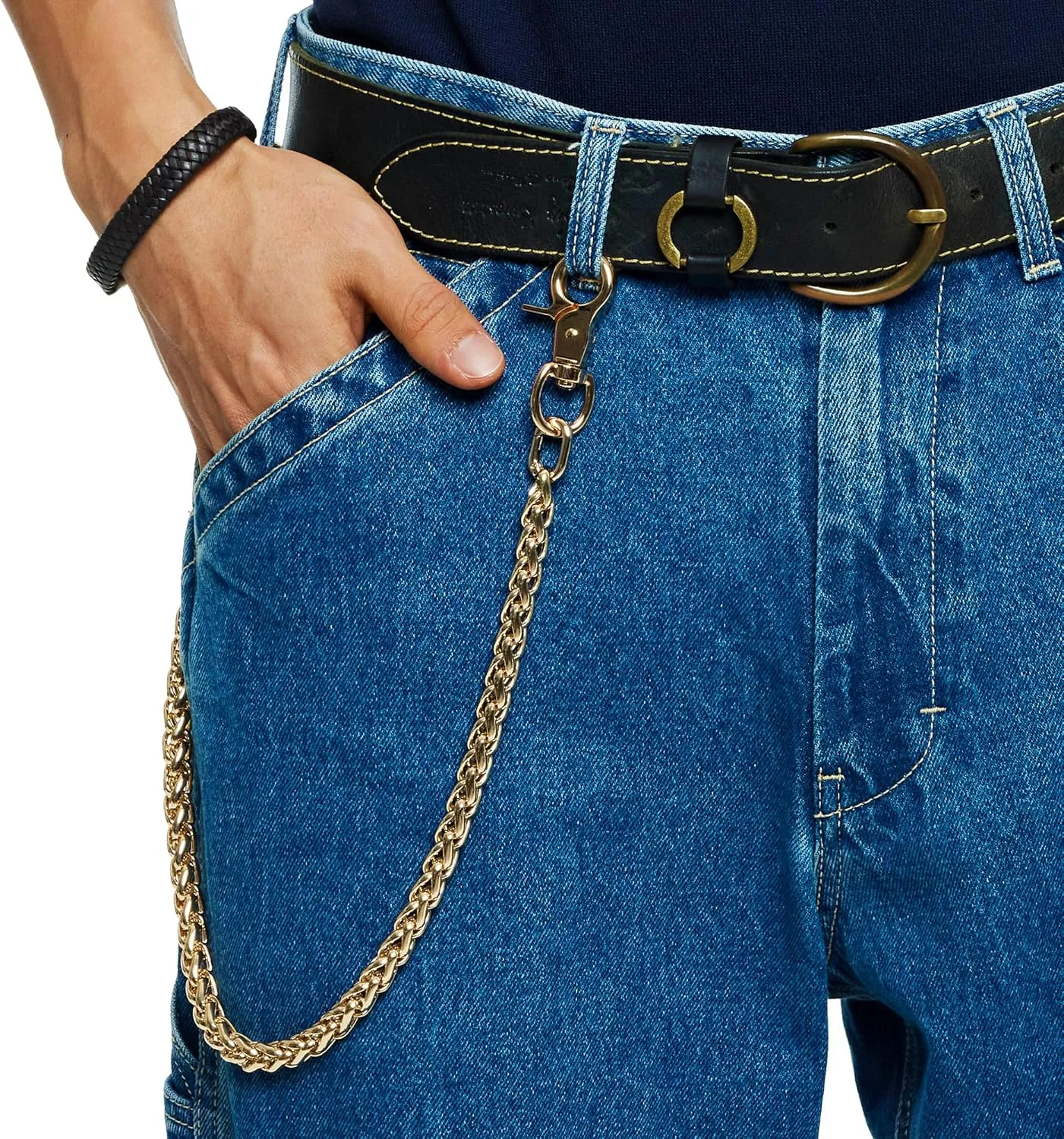 newtro Wallet Chain Men Women Boy Girl, Biker Motorcycle Pants Jean Punk Long Key Chain Black Gold Silver 26 Types