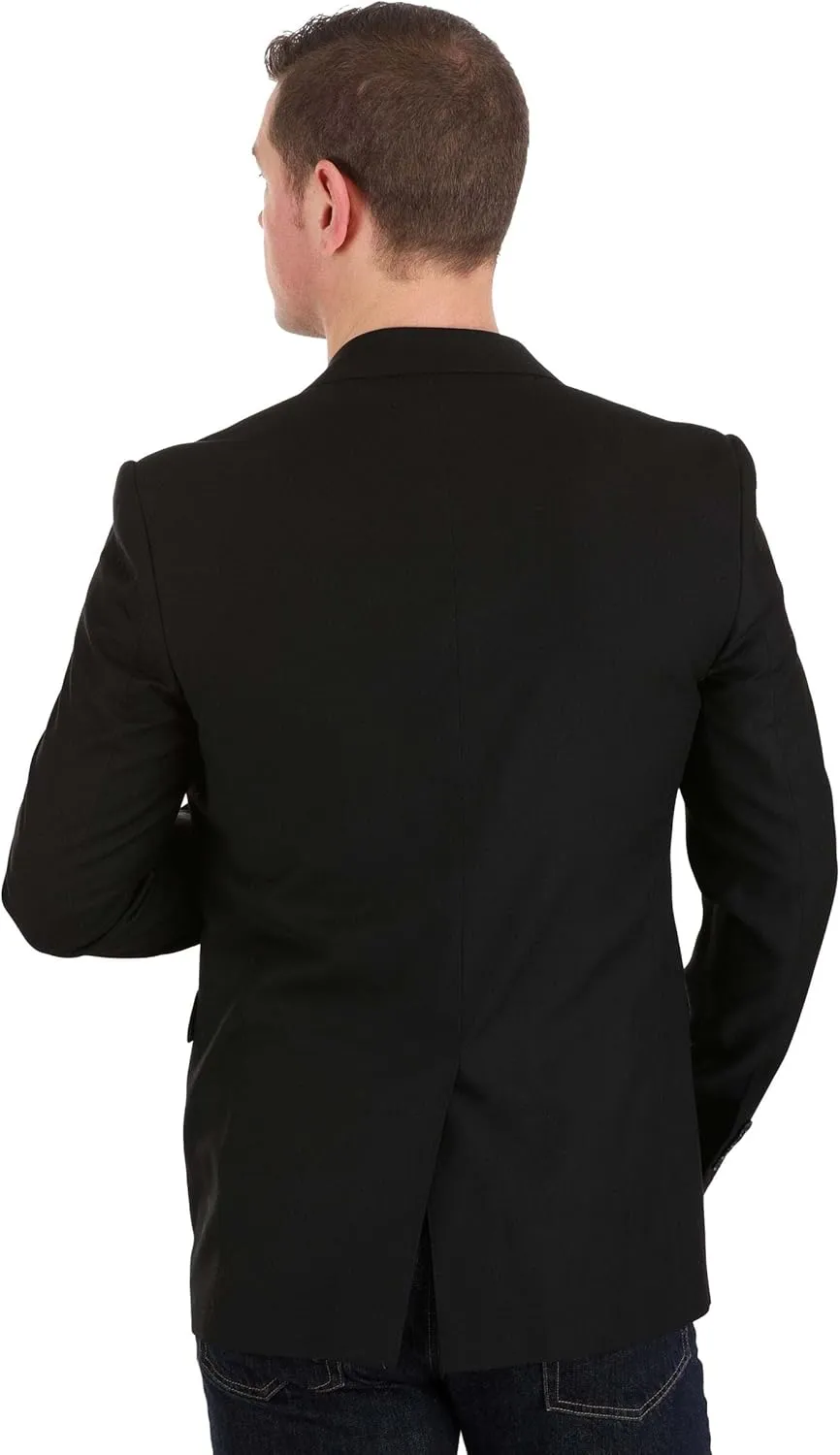 Officially Licensed Friday The 13th Men's Blazer, Jason Voorhees Pattern Open Front Casual Work Business Jacket