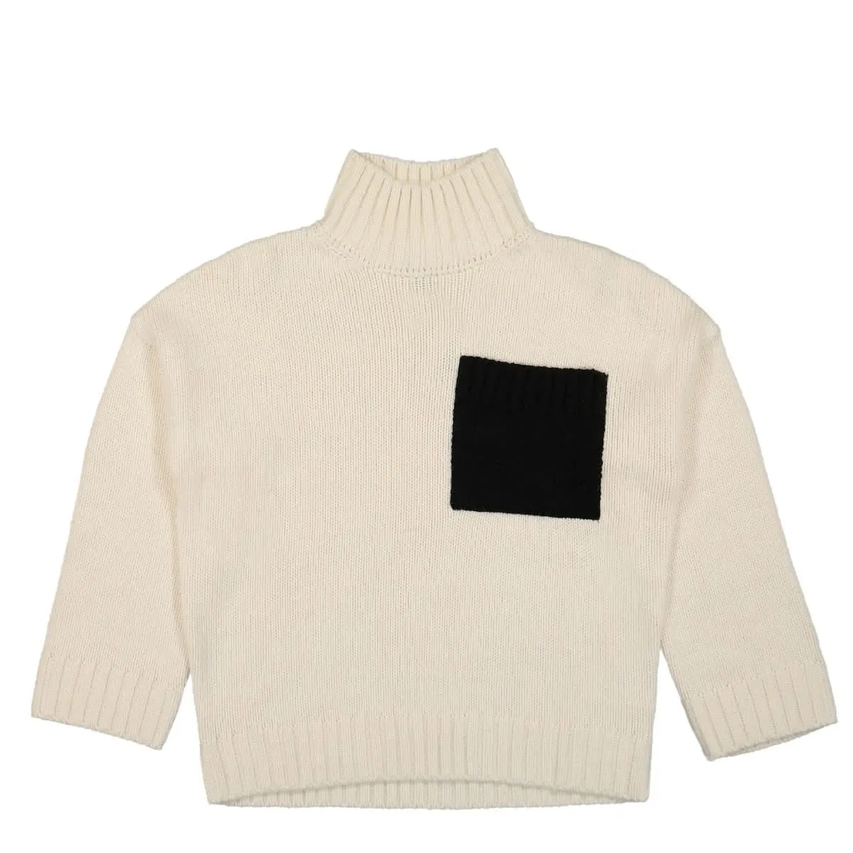 Patch Pocket Turtleneck Jumper