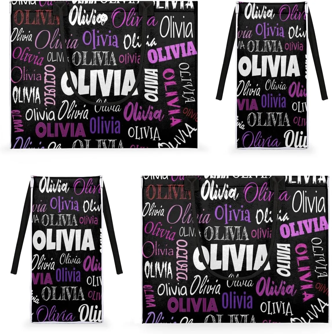 Personalized Women Tote Bag with Name, Customized Large Beach Shoulder Handbags Casual Bag for Travel Daily Work