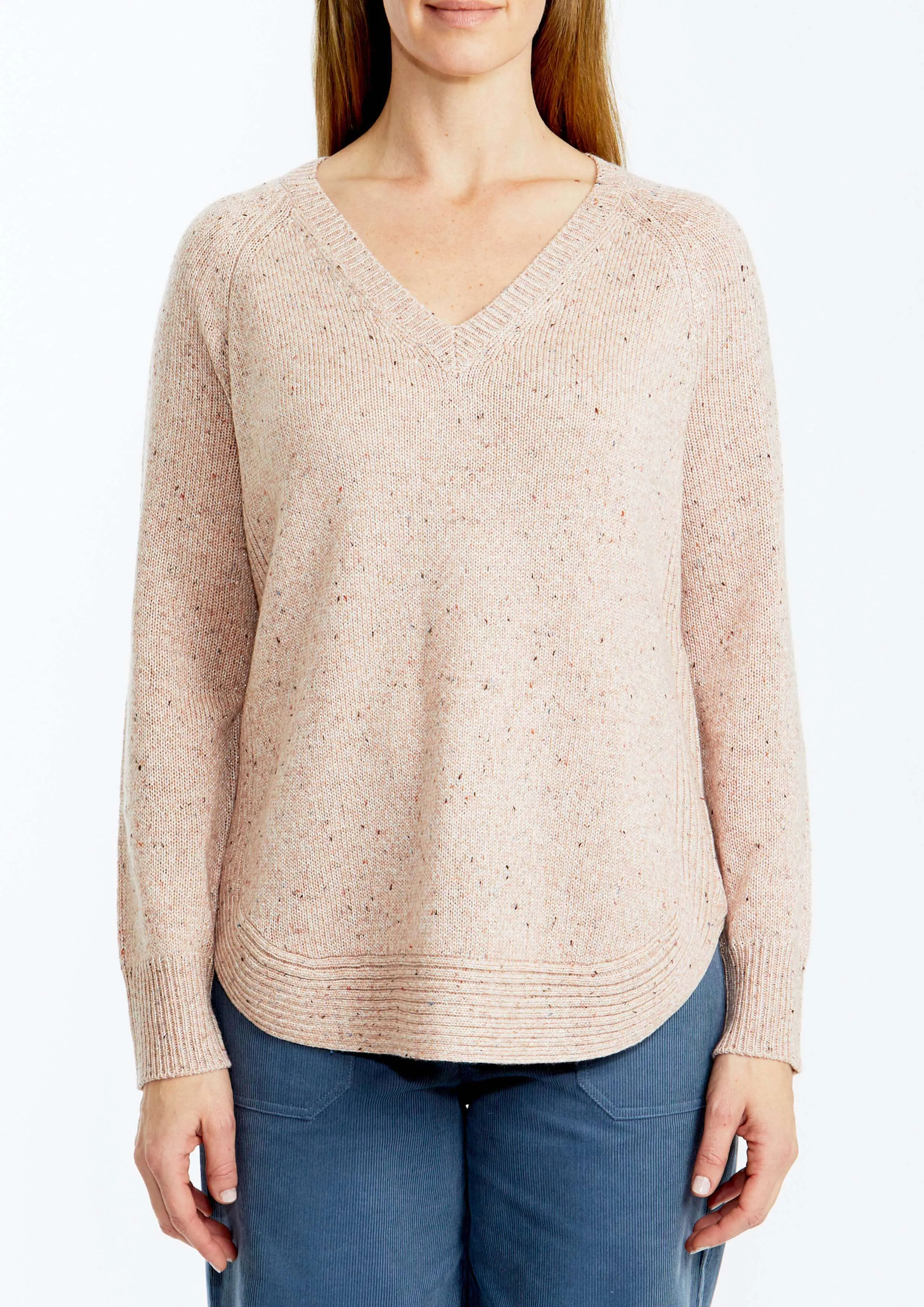 Ping Pong Zip Trim Pullover in Blush