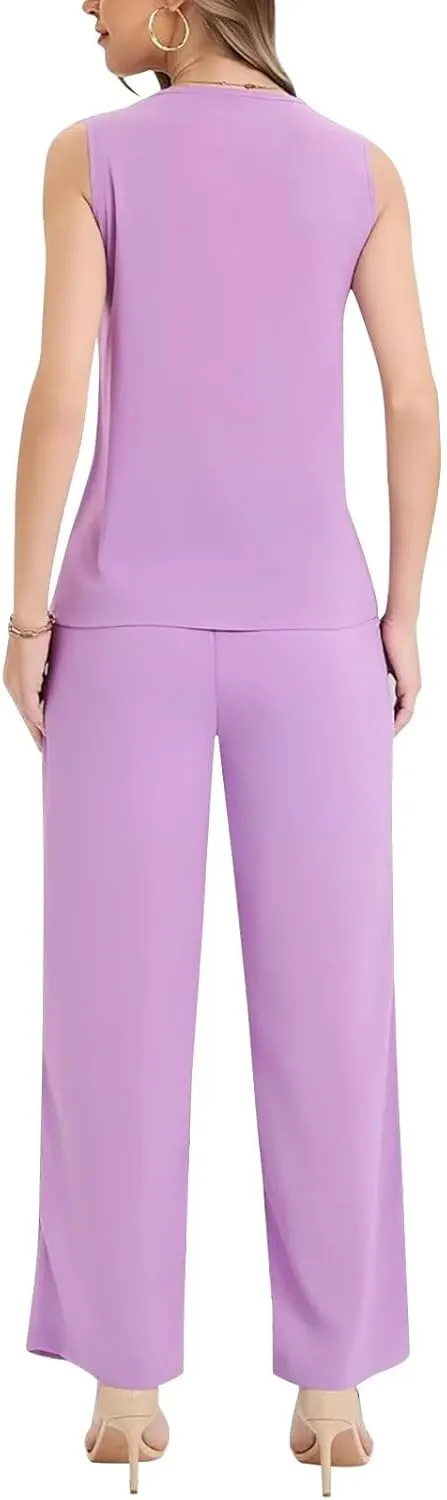 Plus Size 3 Piece Mother of Bride Pant Suits Chiffon Formal Pantsuit Wedding Guest Outfit