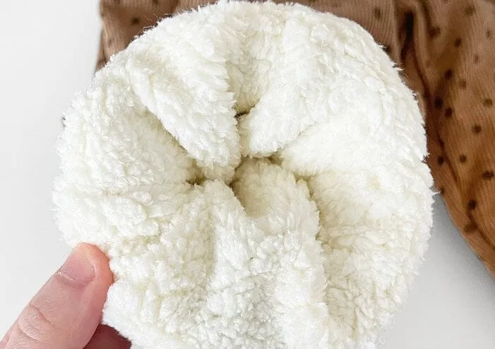 Polka Dot Fleece-Lined Corduroy Baby Bloomers