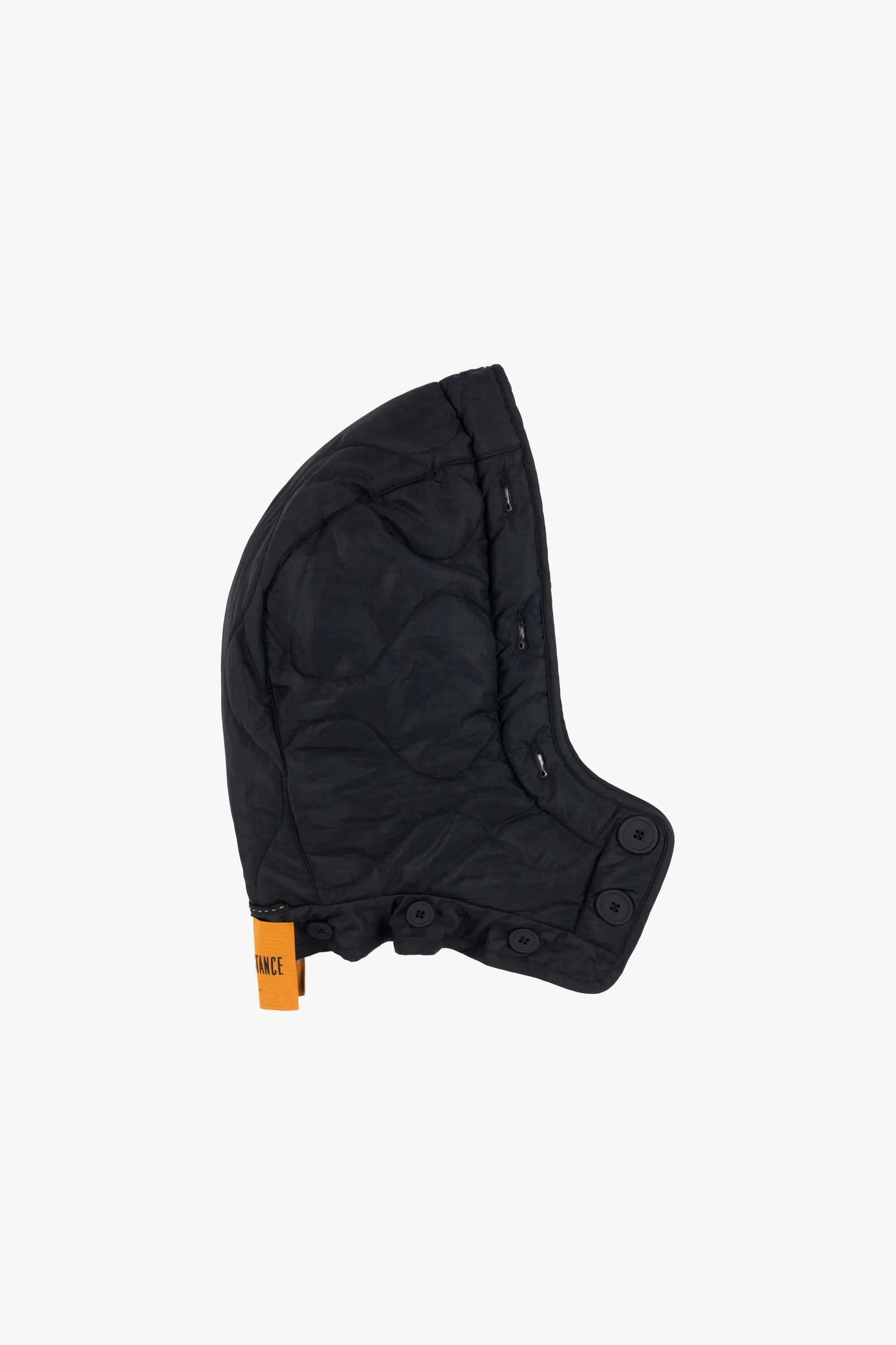 Quilt Hood Shearling Trim - Anthracite / Black
