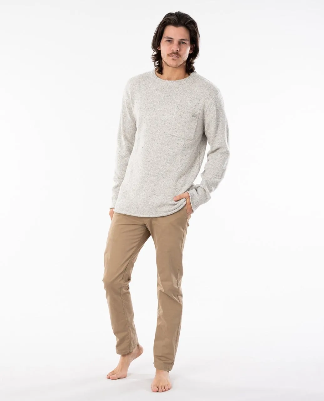 RIP CURL NEPS CREW - GREY MARLE
