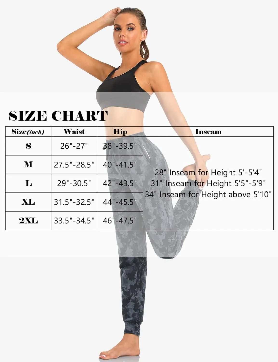 Safort Women Joggers Pants 30"/32"/34"/36" Tall Inseam Athletic Tapered Sweatpants Workout Lounge with Pockets