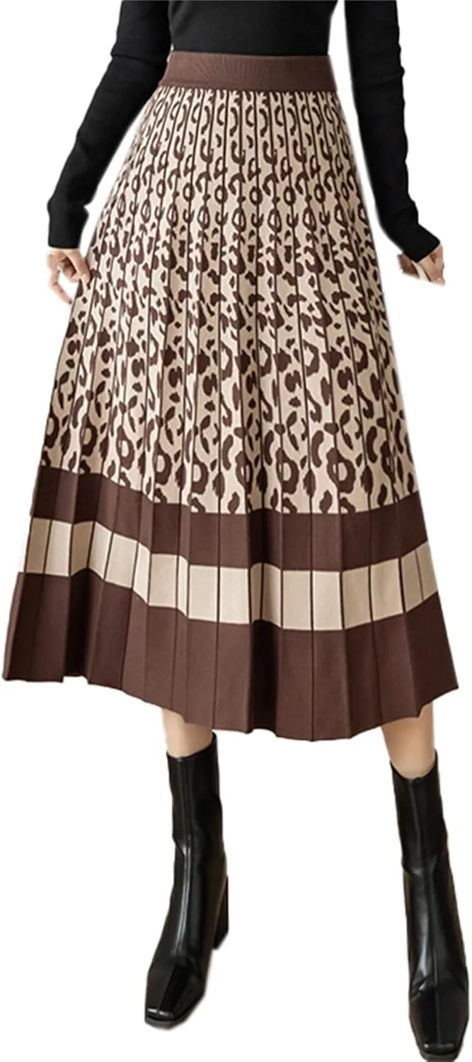 SANGTREE Women's Pleated Knit Maxi Skirt