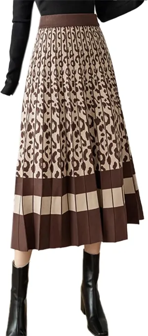SANGTREE Women's Pleated Knit Maxi Skirt