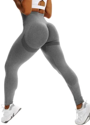 SEASUM Women High Waisted Seamless Leggings Smile Contour Workout Gym Yoga Pants Tights