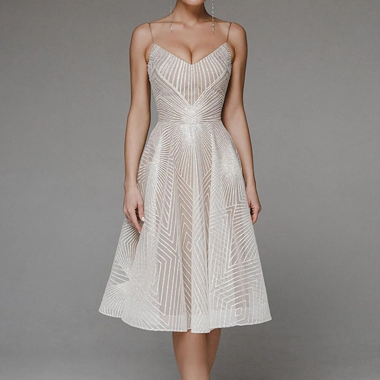 Semi Formal Dresses for Women Evening Party Plus Size Midi Cocktail Elegant Homecoming Prom Dress Summer Beach Dress