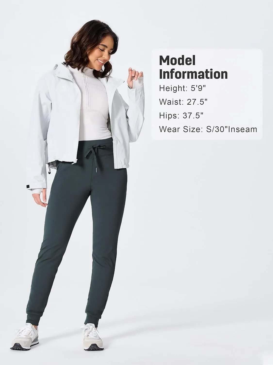 SEVEGO Women 30"/32"/34"/36" Tall Inseam Fleece Lined Joggers Water Resistant Hiking Pants with Zipper Pockets