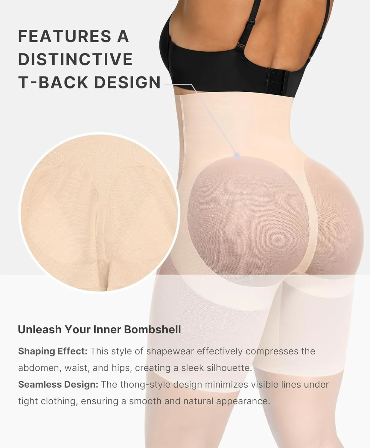 SHAPELLX Shapewear Tummy Control High Waist Shaping Butt Lifting Shorts Cincher Girdle Womens Body Shaper Panties
