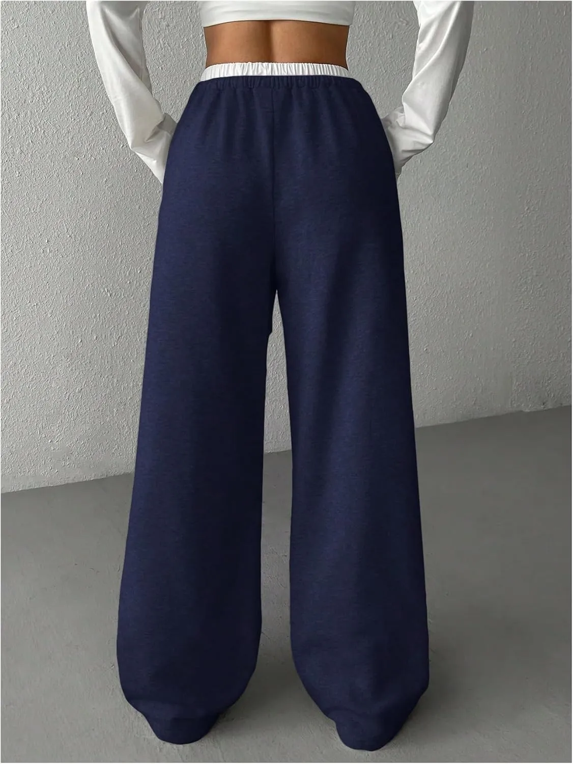 SOLY HUX Girl's Drawstring Waist Baggy Sweatpants Wide Leg Casual Loose Long Pants