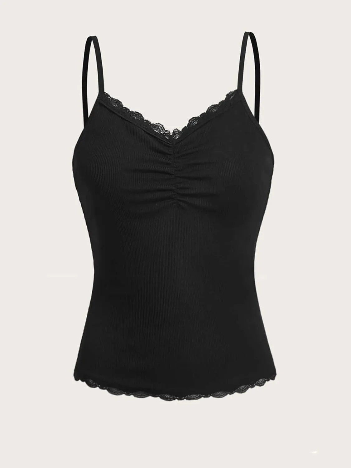 SOLY HUX Women's Y2k Floral Print Camisole Fairy Cute Lace Trim Cami Top Coquette Summer Vest Tops