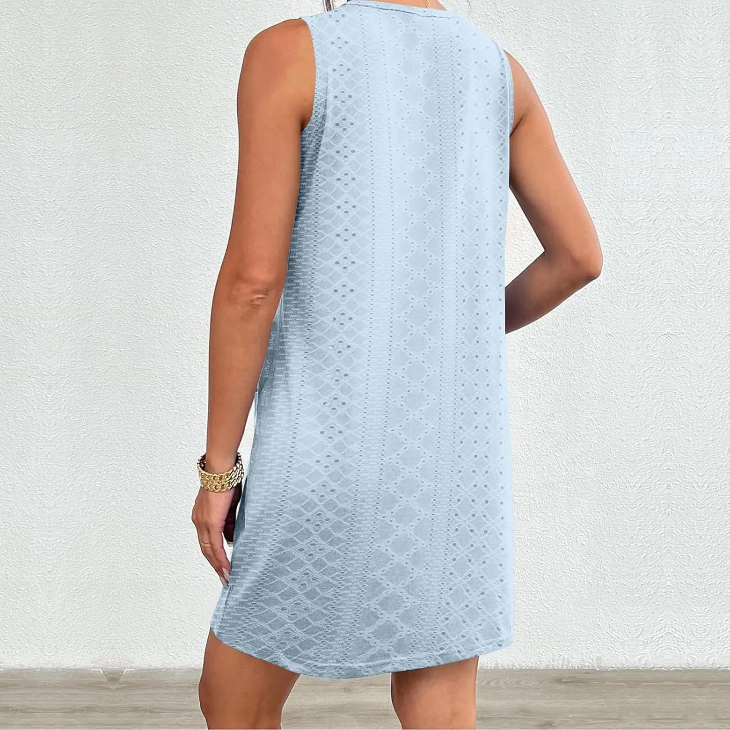 Summer Dresses for Women Sleeveless Sundresses Casual Swing Tank Beach Cover Up Dress Loose T-Shirt Vacation Dresses