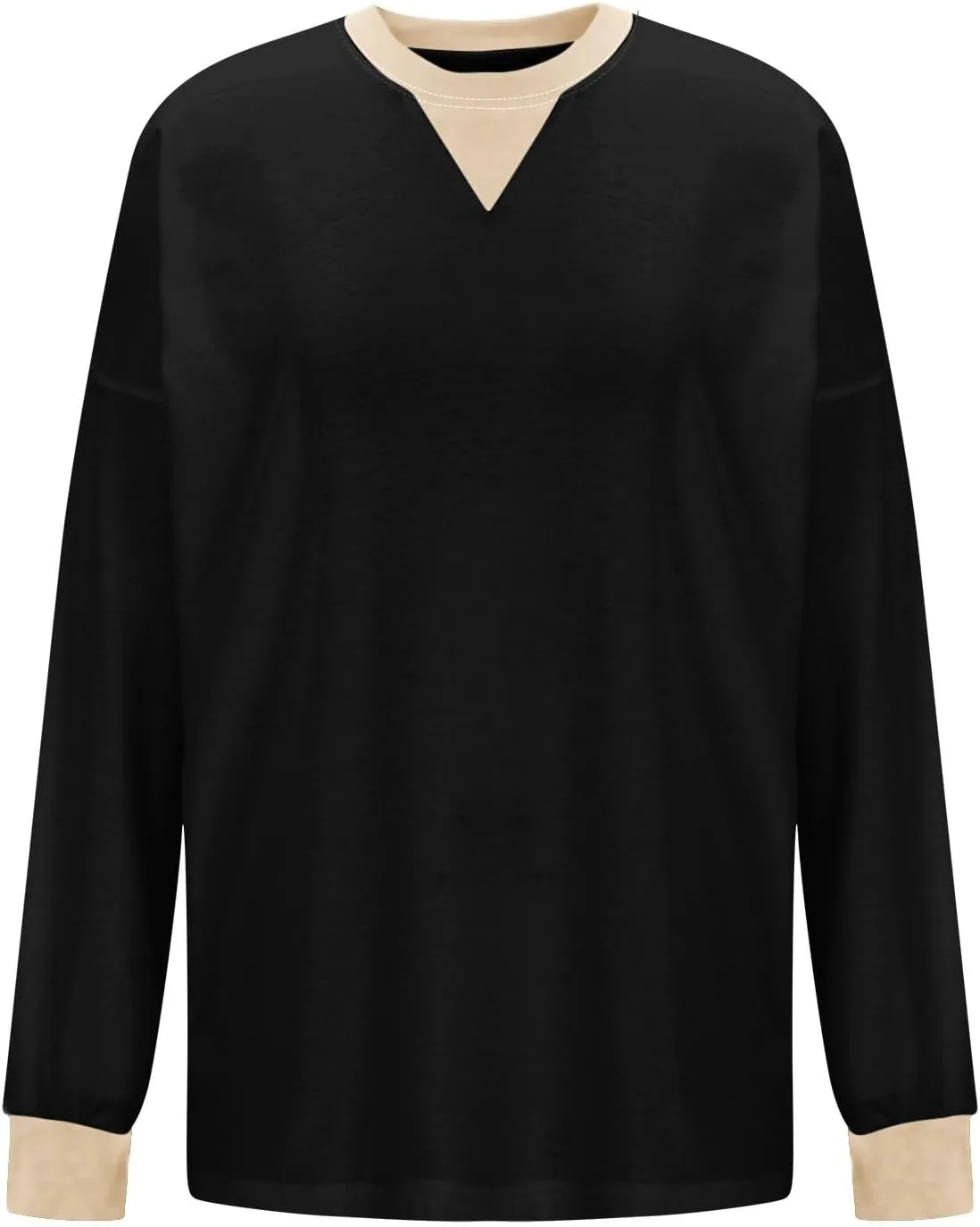 Sweatshirts for Women Oversized Loose Hoodie Long Sleeve Crew Neck Drop Shoulder Pullover Fall Womens Fashion Top