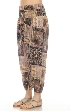 Tropical Patchwork Harem Pants