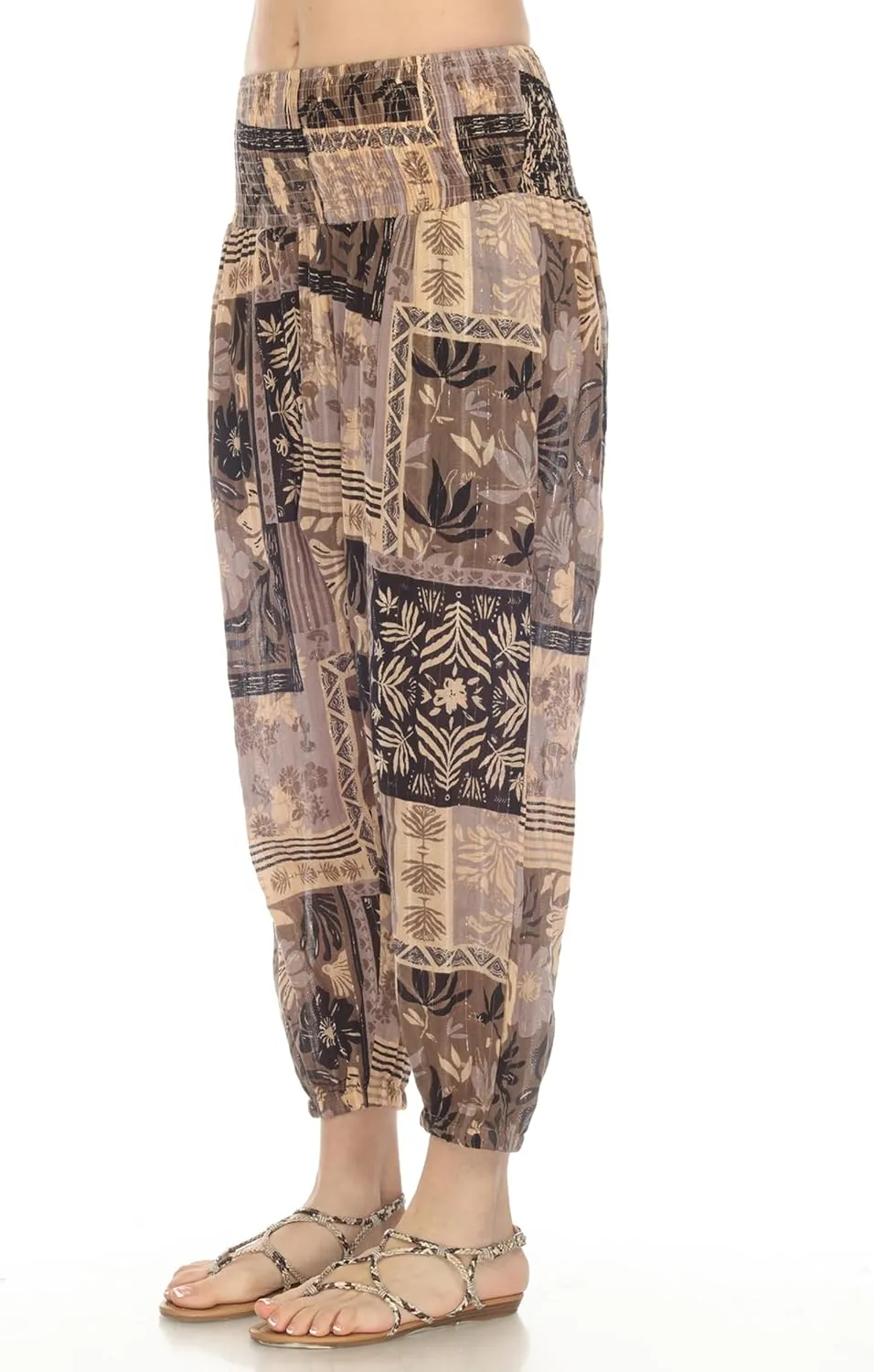 Tropical Patchwork Harem Pants