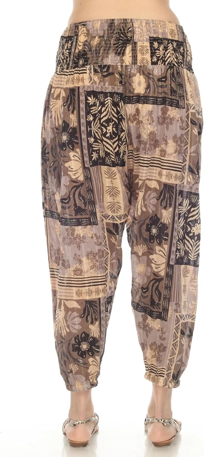 Tropical Patchwork Harem Pants