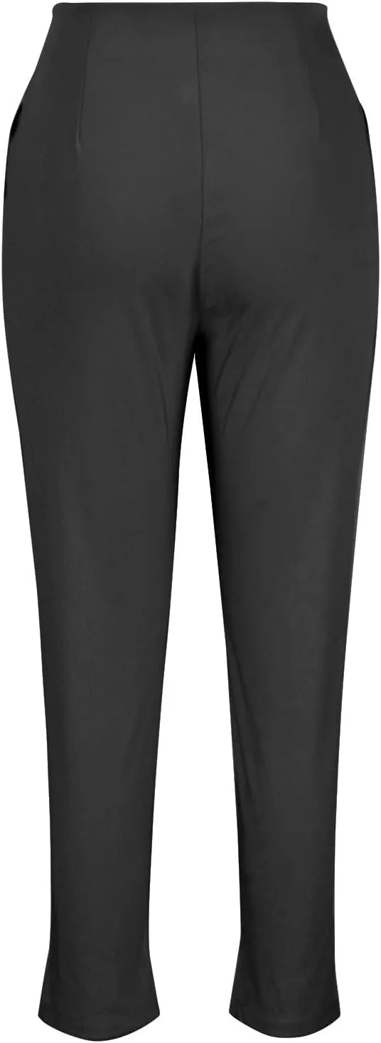 Uillui Dressy Pants for Women High Waist Slim Fit Straight Leg Pants Business Casual Work Office Pants Stretch Yoga Trousers