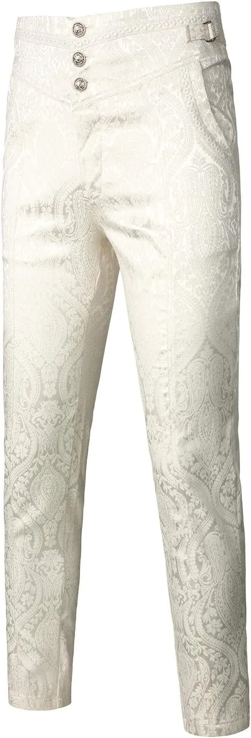 VATPAVE Mens Gothic Pants Cosplay Costume Trousers Steampunk Victorian Pants