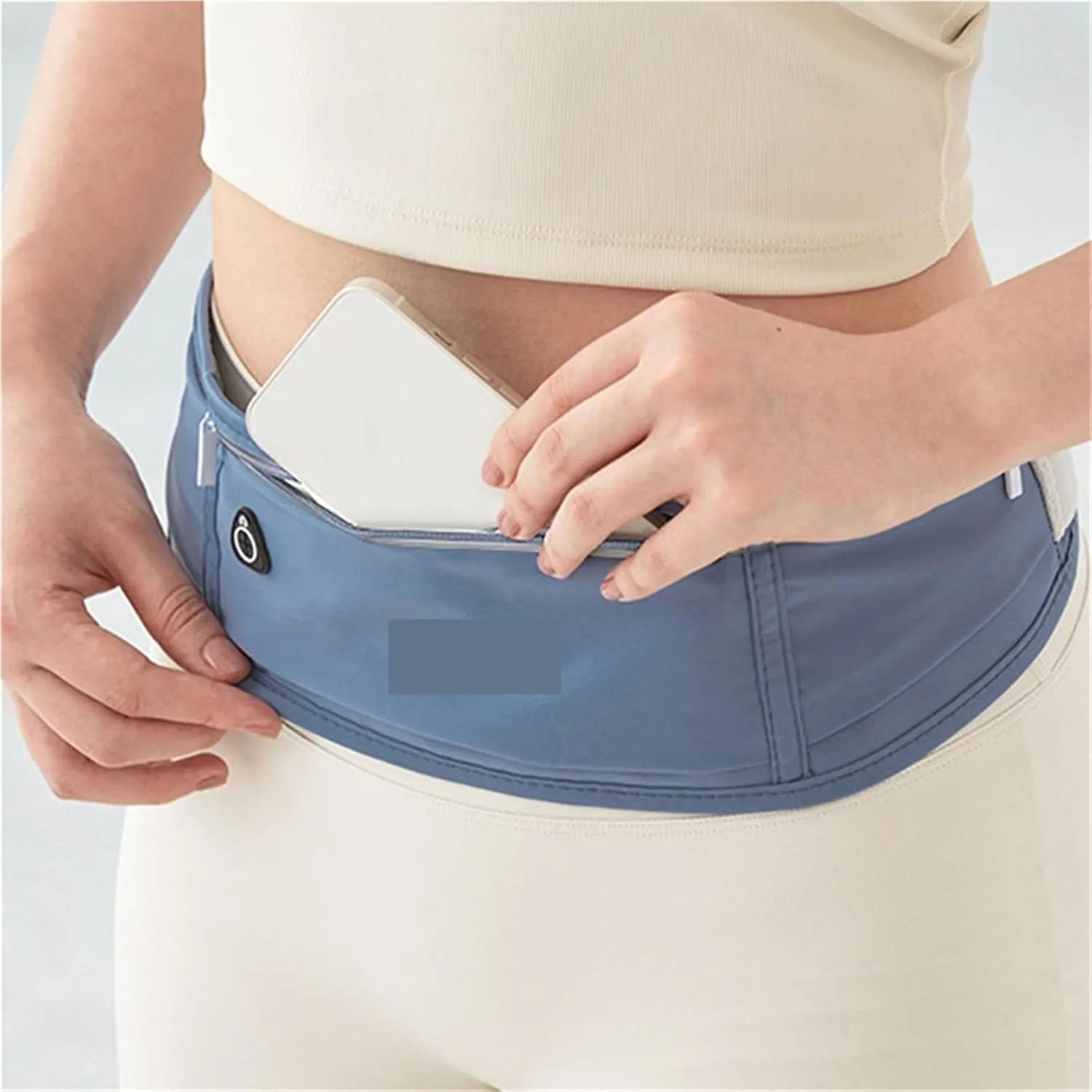 Waist Bag Sports Men Belt Bag Ultra-Thin Waterproof Mini Women Run Light Waist Pouch Anti-theft Waist Packs For Fitness and Running(Blue)