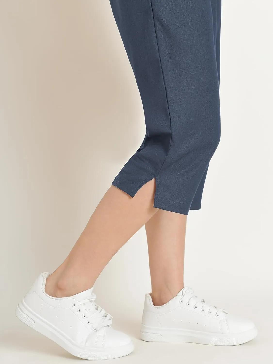 Weintee Women's Petite Linen Capris Capri Pants with Pockets