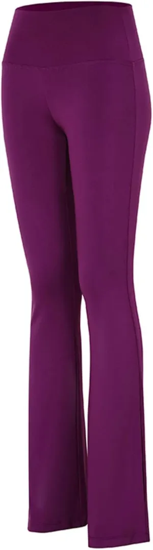 Women Trousers High Elastic High Waist Flared Pant Thin Yoga Physical Fitness Long Sport Pants