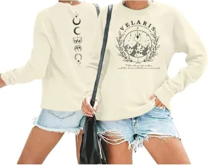 Womens City Of Starlight Night Court Sweatshirt Thorns and Roses Book Lover Gift Shirt Vintage Graphic Pullover Tops