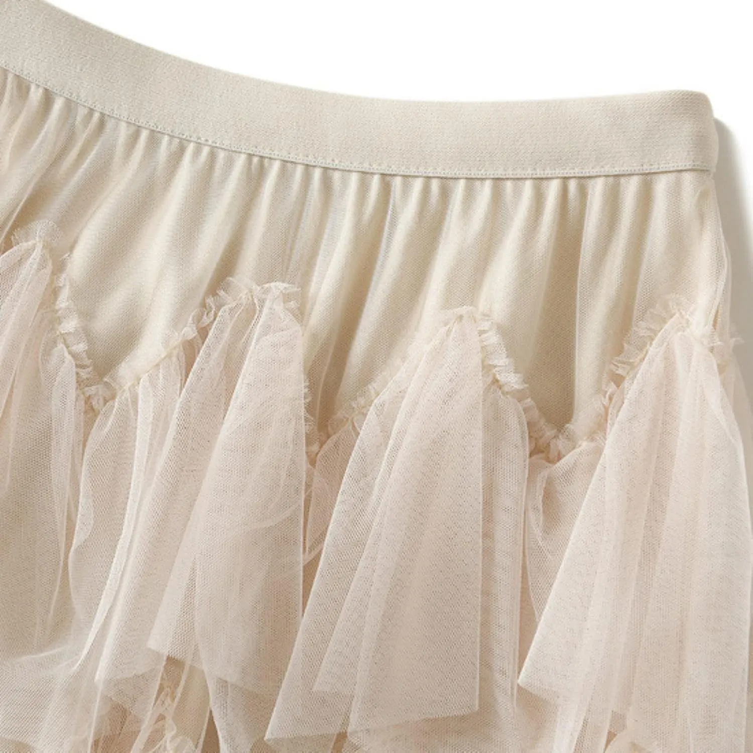 Women's Floral Midi Skirt Layered Heavy Industry Cake Skirts Vintage Irregular Beach Thin Skirt Pleated Cheer