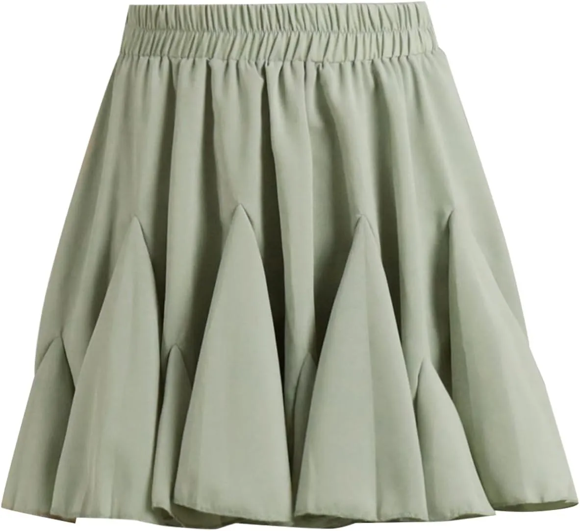 Women's Pleated Skirt Basic Casual High Waisted Summer Beach Vacation Skirts Solid Color Mini Skorts