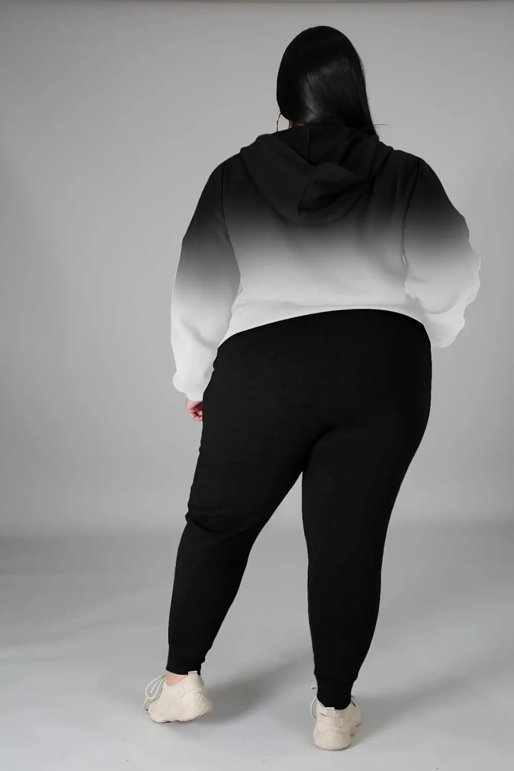 Women's Plus Size Two Piece Outfits Sweatsuits Sets Long Sleeve Loungewear Tracksuit Sets