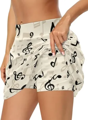 Womens Summer Tennis Skirts with Pocket Inner Shorts Athletic Skort High Waisted Golf Skirt for Pickleball Running