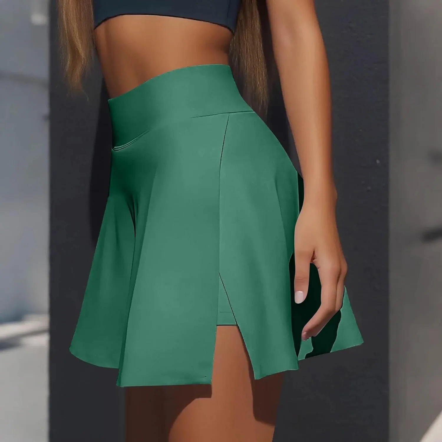 Womens Tennis Skirt High Waisted Pleated Golf Skirts Casual Summer Flowy Athletic Skorts with Built-in Shorts 2 in 1