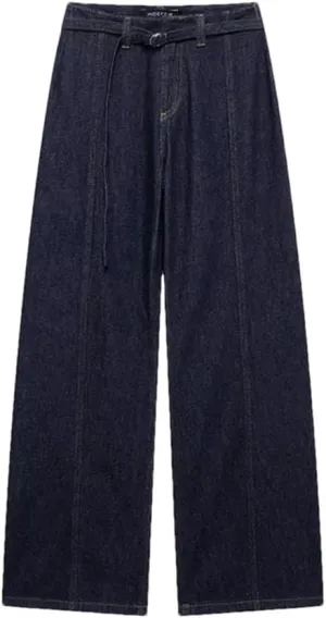 Women's Vintage Short Single-Breasted Denim Vest   Slim High-Waisted Denim Pant Set