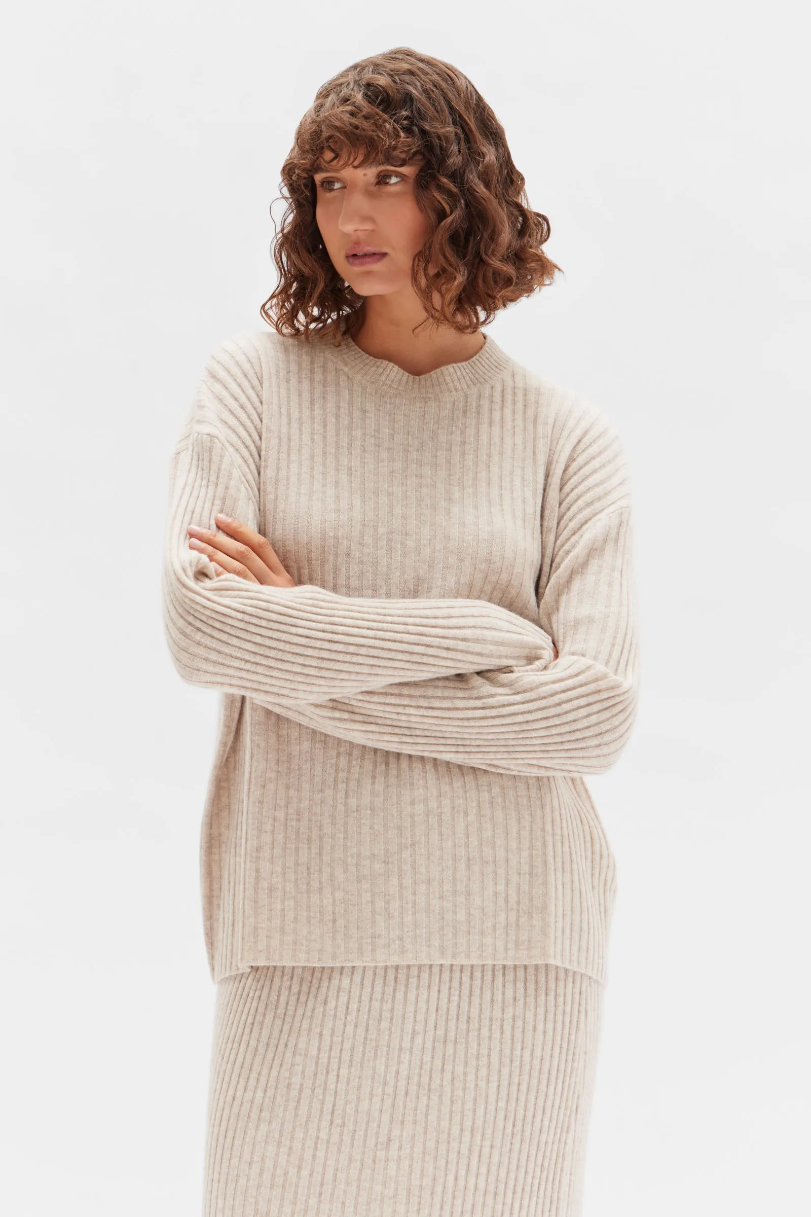Wool Cashmere Rib Top