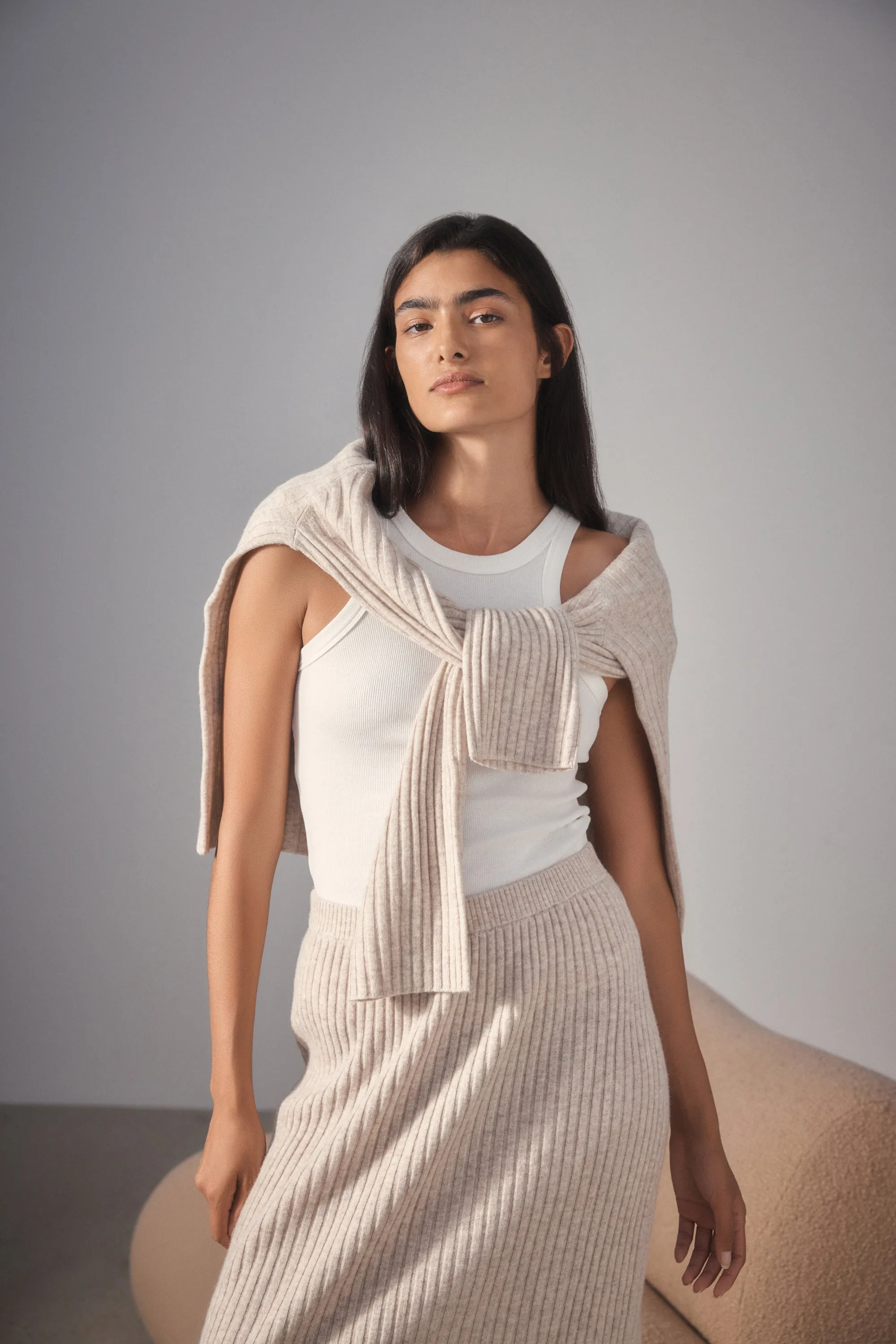 Wool Cashmere Rib Top