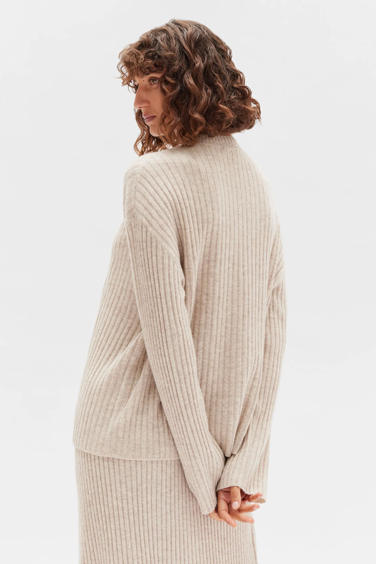 Wool Cashmere Rib Top
