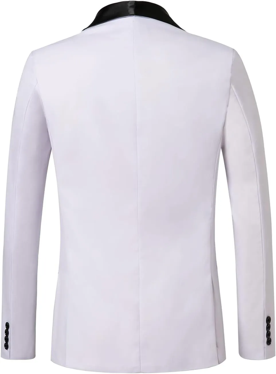WZIKAI Mens Tuxedo Jacket Slim Fit One Button Solid Blazer Dress Suit for Wedding Prom Dinner Party
