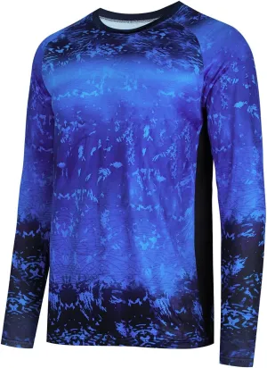 YIBIMOTTO Men's Sun Protection Fishing Tee for Men Printed Long Sleeve Shirt Quick Dry Sweatshirts Lightweight